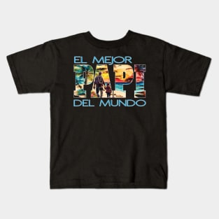 El Mejor Papi Del Mundo Padres Hijos Hispanic Latino Father Kids T-Shirt